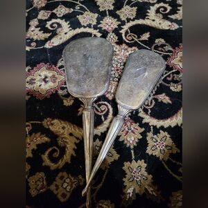 Birks vintage brush and mirror
